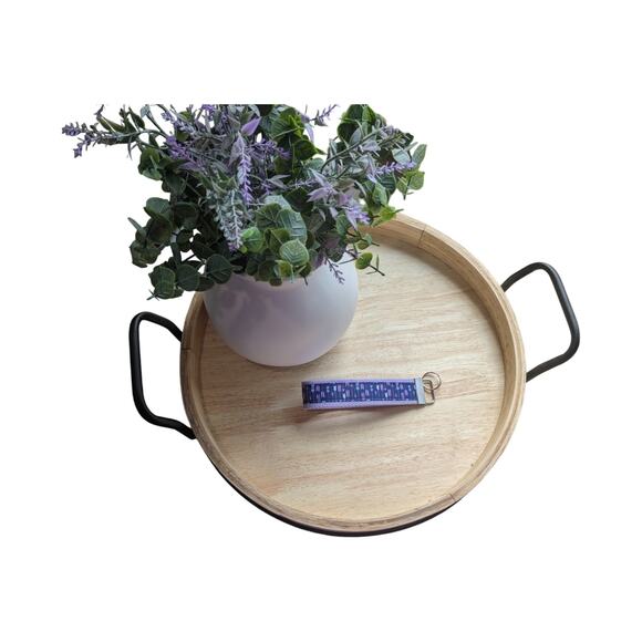 Arrow Keychain Wristlet Feather‎ Boho Fabric Key Ring FOB Purple Farmhouse Gift - Picture 2 of 7